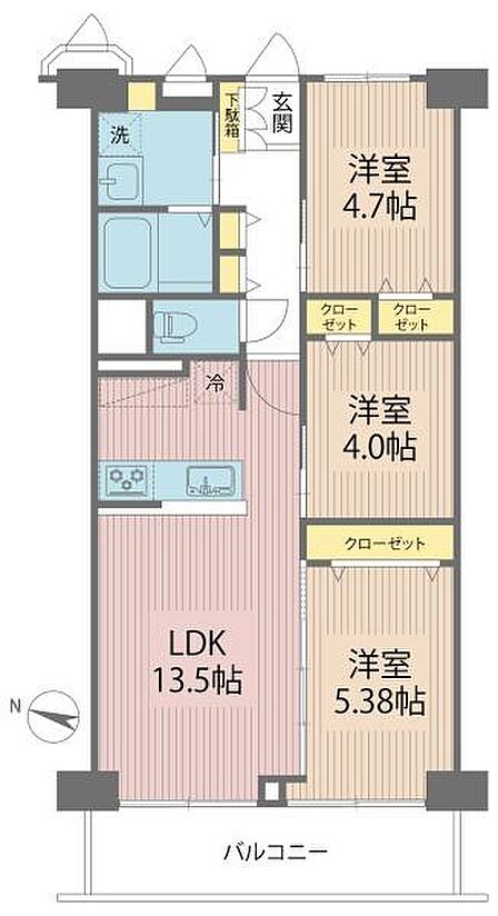 3LDK 間取り
