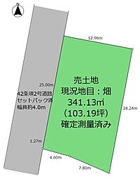 高鍋町の100坪超え平家可能な更地ですの土地画像