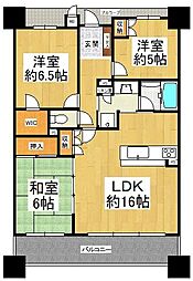 城東中央アインス 3LDKの間取り