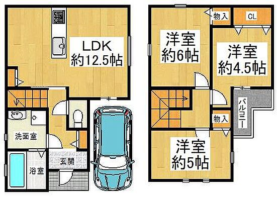 間取り 高石市取石4丁目　中古戸建