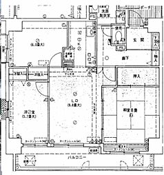 緑橋ピアガーデンズ 3LDKの間取図画像