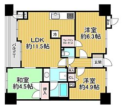 サンマンションアトレ長居公園 3LDKの間取図画像