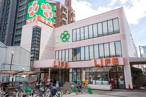 ライフ四天王寺店まで911m