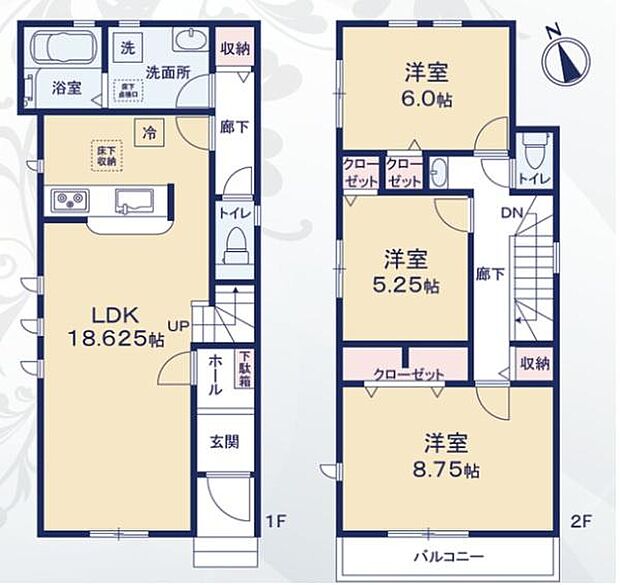 2号棟 土地面積109.33平米 建物面積96.26平米