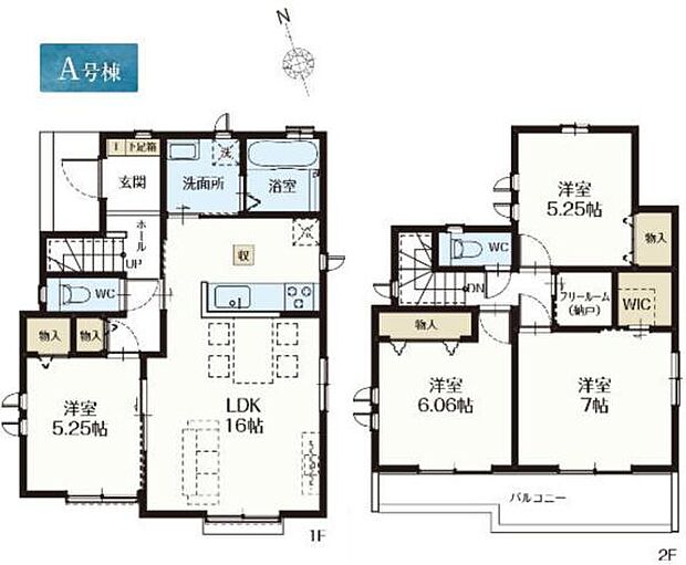 A号棟 土地面積115.74平米 建物面積95.85平米