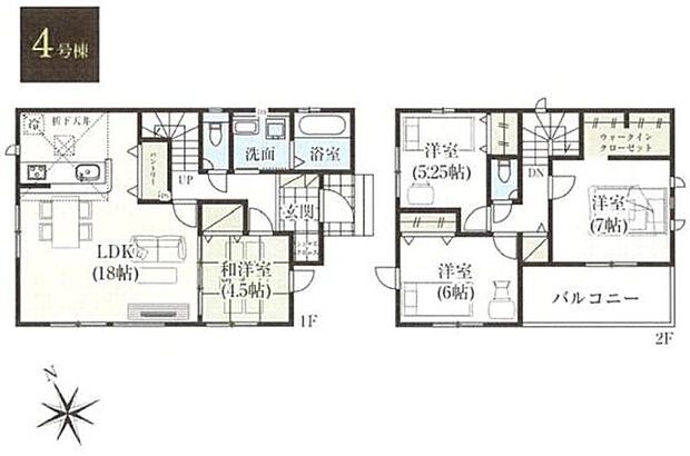 4号棟　土地面積159.34平米　建物面積101.84米