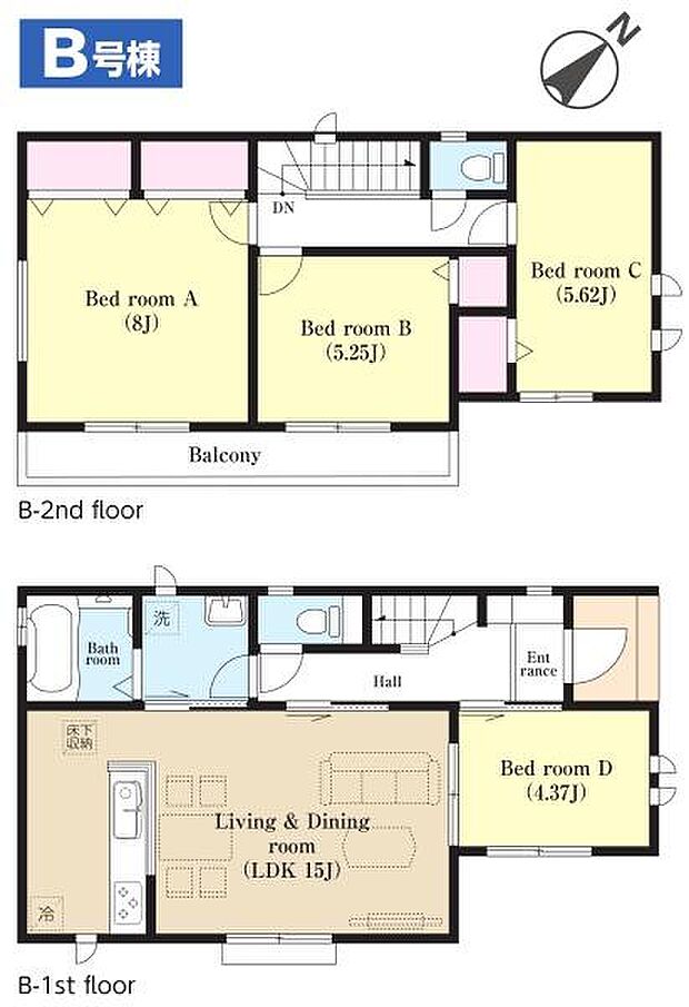 B号棟 土地面積97.36平米 建物面積91.91平米