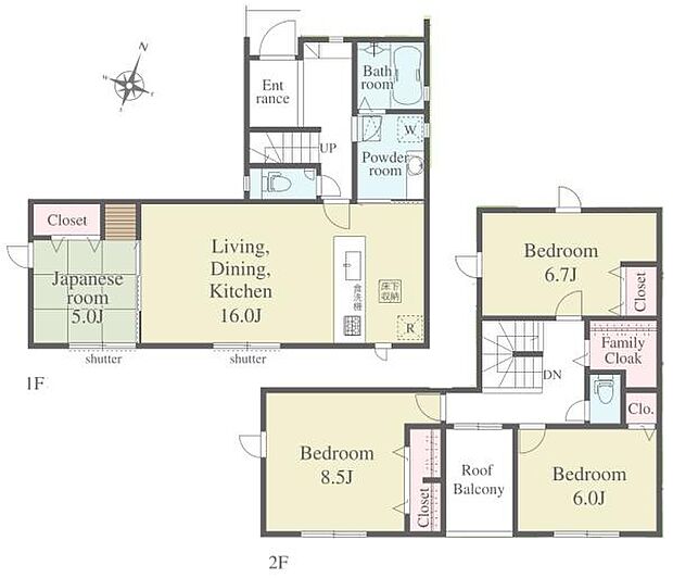 1号棟 土地面積211.38平米 建物面積111.57平米