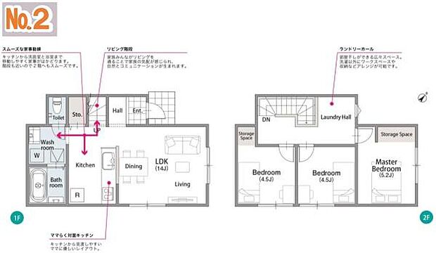 2号棟　土地面積102.93平米　建物面積72.04平米