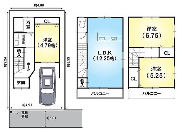 ■参考プラン(プラン変更可)【建物価格:2000万円(税込)・木造3階建・建延70.91平米(1F19.89平米 2F25.51平米 3F25.51平米)】※建築確認費用、外構工事費用別途要