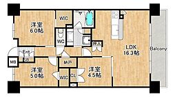 ファインレジデンス住道駅前 3LDKの間取図画像