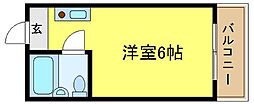 グレース平野 ワンルームの間取図画像