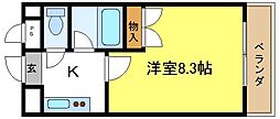 えんだら百歩 1Kの間取図画像
