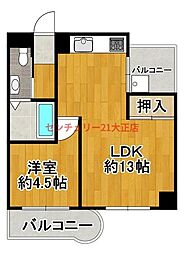 松栄ハイツ 1DKの間取図画像