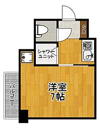 大正メゾン 1Kの間取図画像