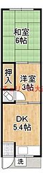 カノウビル 2DKの間取図画像