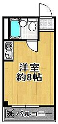 グランキューブ大正通り ワンルームの間取図画像