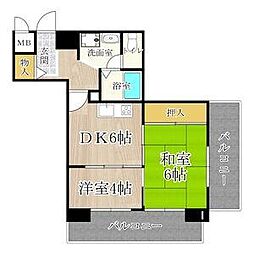 grace大阪港 2DKの間取図画像