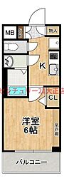 プレサンス大正エミナンス 1Kの間取図画像