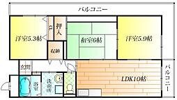 エテルノ・フェンテ 3LDKの間取図画像