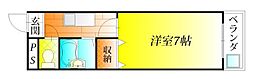 D・H白鳥ビル 1Kの間取図画像