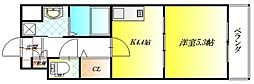 アベニュー岡 1Kの間取図画像