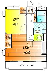 サンパティーク 1LDKの間取図画像