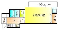 ヴィバーチェ ワンルームの間取図画像