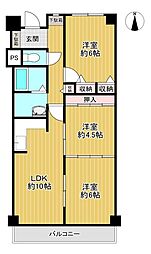 ネオコーポ門真東2番街 3LDKの間取図画像