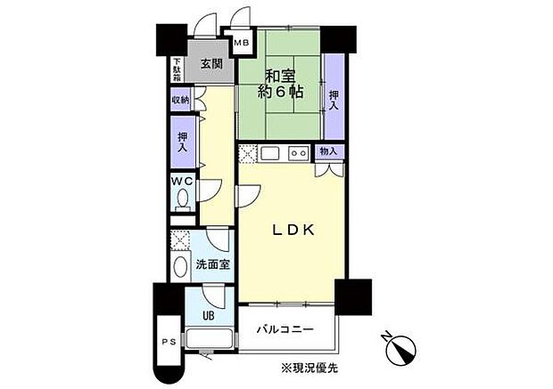 5階 プリオール浜名湖　居住用・別荘・リゾート向けマンション(1LDK) 5階の間取り