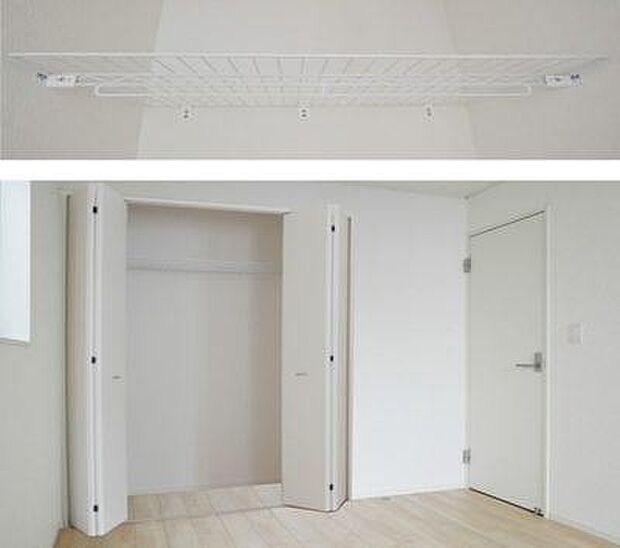 同住宅メーカーの分譲住宅、施工例です。シンプルデザインの建具。居室ドアからクローゼット扉までトータルデザインでコーディネートすることにより、室内に落ち着きと安らぎを与えてくれます。