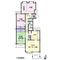 佐鳴湖パークタウン7号棟 4LDKの間取図画像