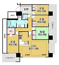 エルザグレース堀江タワー 4LDKの間取図画像