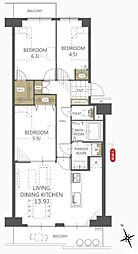 間取図画像 3LDK