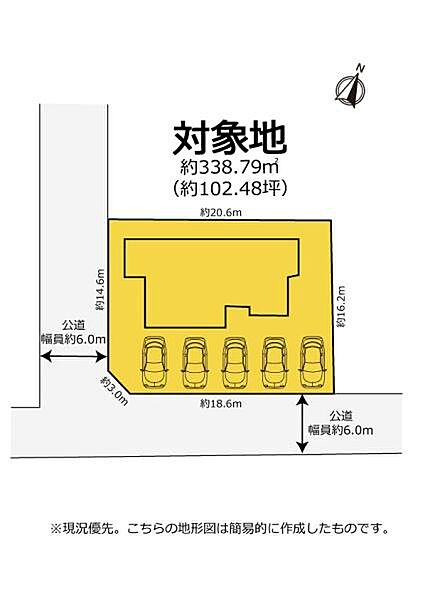 敷地は約102坪！駐車スペースは並列5台！袋井東小・袋井中エリア