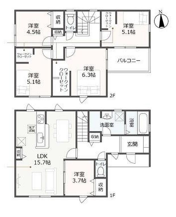 全室フローリング、5LDK、2階建て!人気エリア、見付の新築戸建て住宅♪