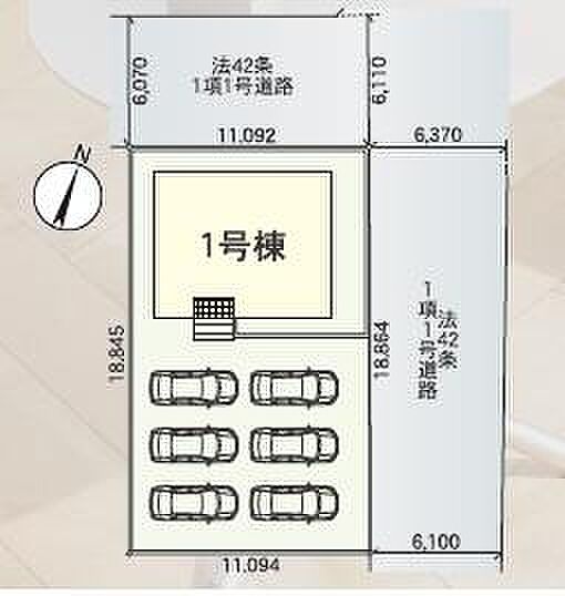 敷地の広さは約63坪!駐車6台可!
