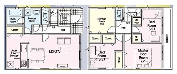 3SLDK、2階建て♪4.5帖の納戸付き！