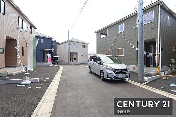 【　前面道路　】東側約5ｍ新規開発道路（私道）