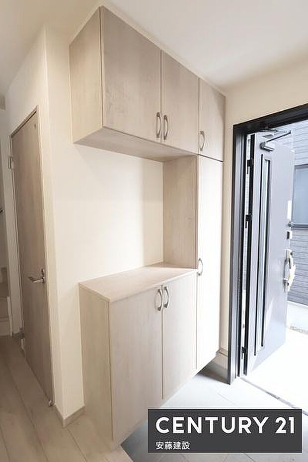 【 シューズボックス 】散らかりがちな玄関もすっきり片付くシューズボックス完備