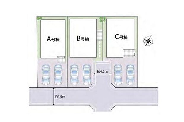 全3棟、B号棟です