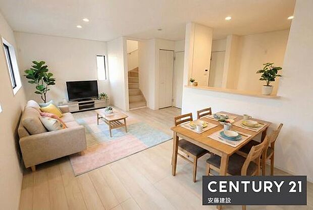 スーパーやコンビニまで徒歩8分以内に行ける買い物しやすい立地※家具や小物はCGによるイメージです。