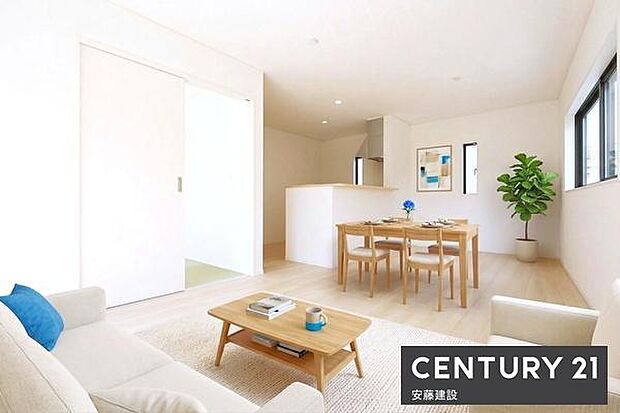 日当たりの良い南道路接道!全部屋南向きで暖かい邸宅※※家具や小物はCGによるイメージです。