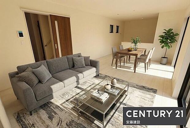 コンビニまで徒歩約6分、買い忘れがあっても安心です!※家具や小物はCGによるイメージです。