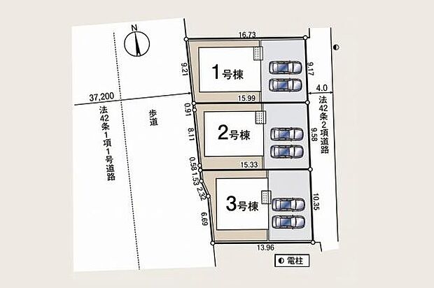 全3棟、2号棟です