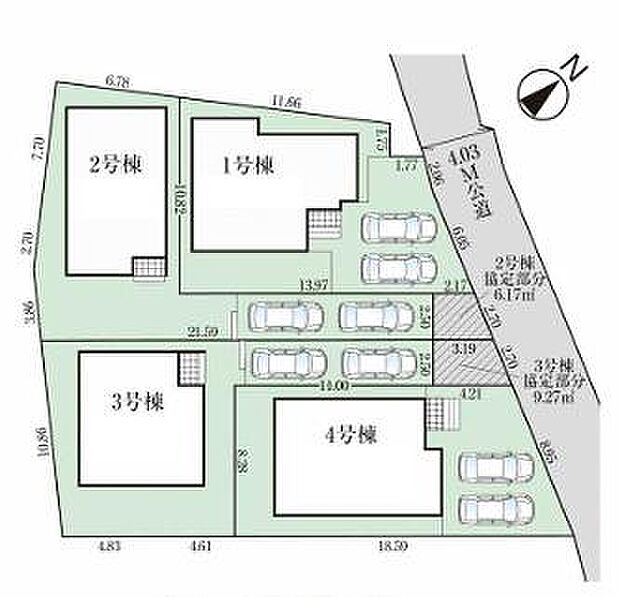 全4棟、2号棟です