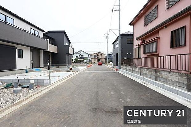 【　前面道路　】分譲地内約6.2ｍ新設道路