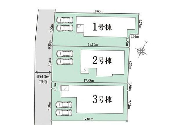 全3棟、3号棟平屋設計