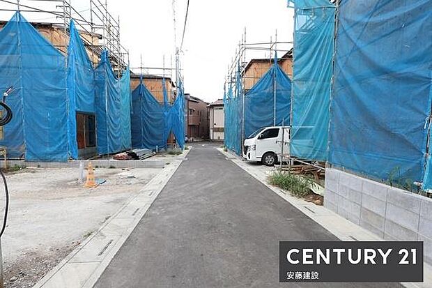 【 前面道路 】新規開発4m