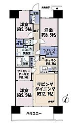 つくばグランヴィラ　ブリーズヴィラ 3LDKの間取り